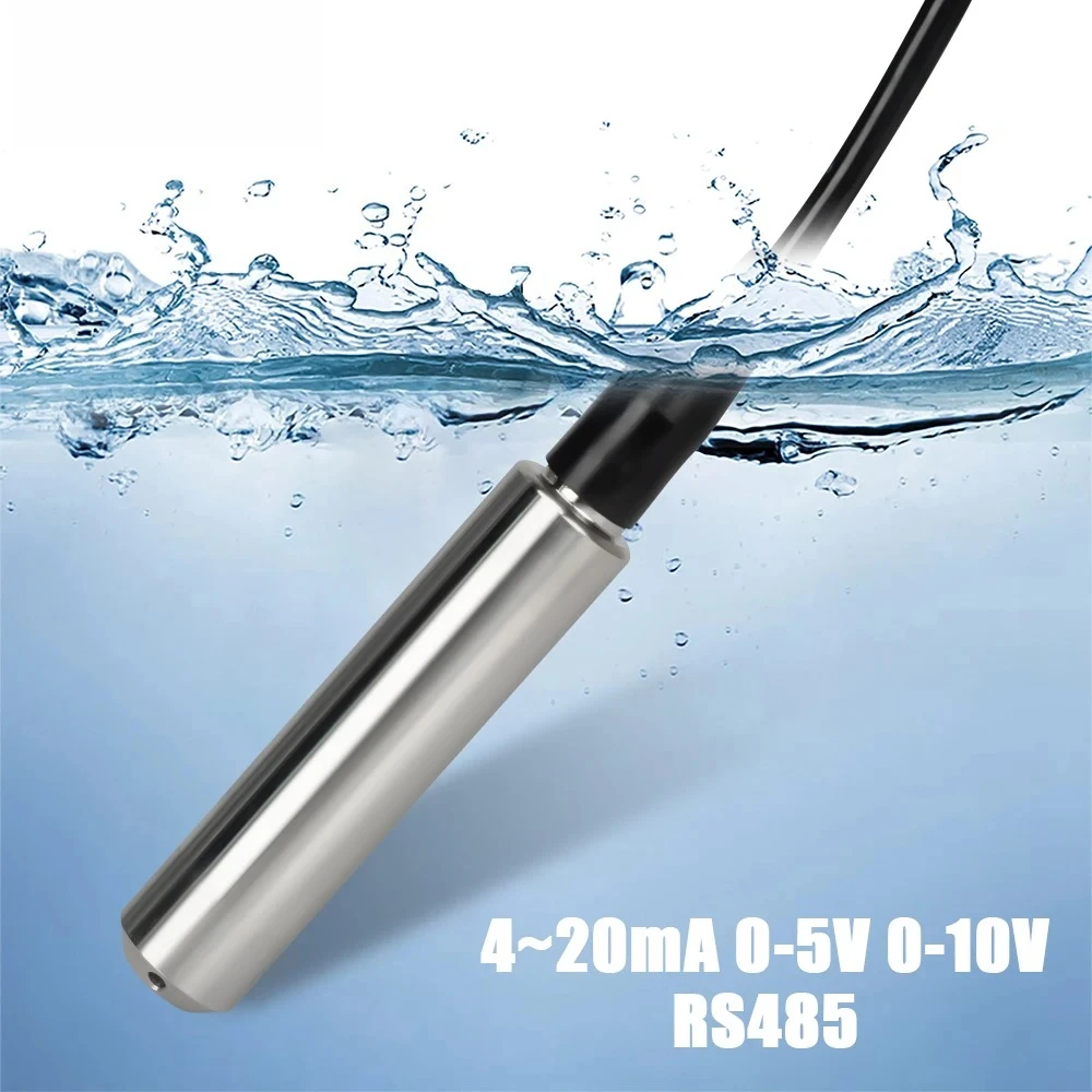 Level Sensor 4-20Ma 0-5V 0-10V RS485 Output Liquid Level Transmitter Water Level Sensor Probe Detector Controller Float Switch