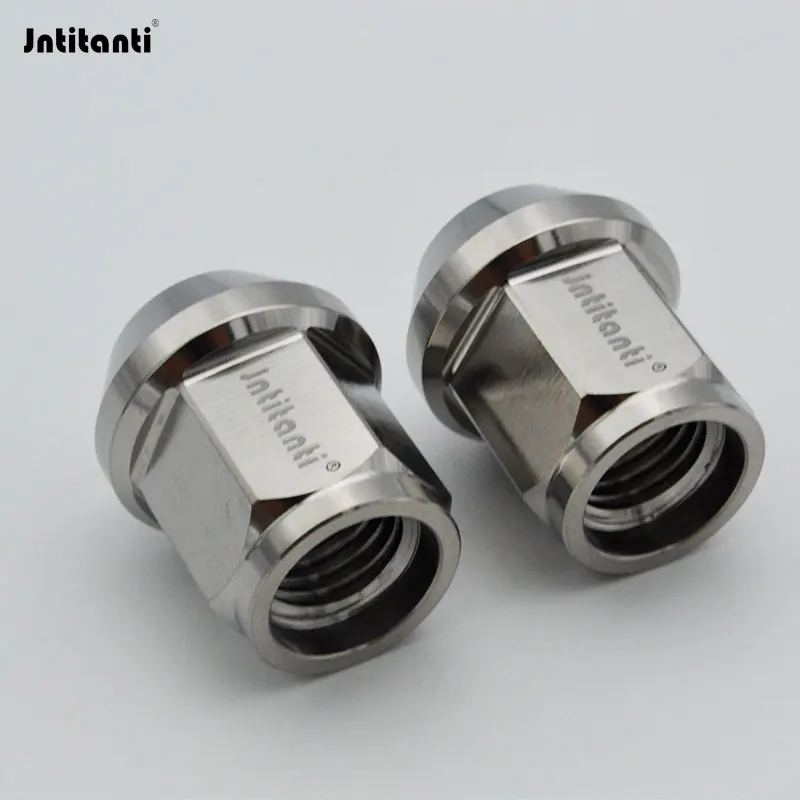 Jntitanti M12*1.25*27mm Never Rust Cone Seat Open End Gr.5 Titanium Lug Nut Wheel Nut for Nissan, Greatwall, Geely, Subaru, Suzu