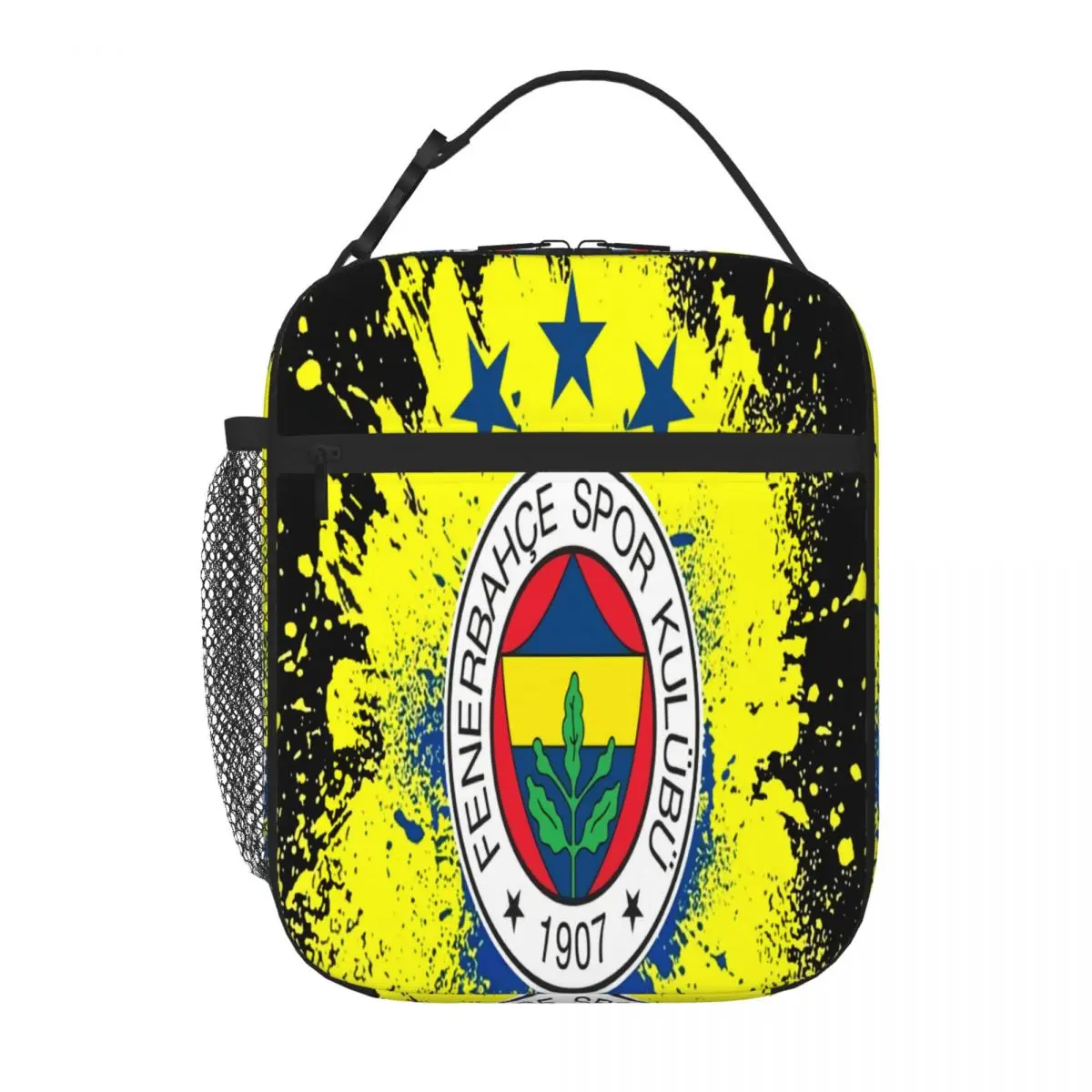 Hot Sale In My Life Only Turkey Fenerbahce Striped Insulated Food Bag Hiking Snack Insulated Lunch Bag