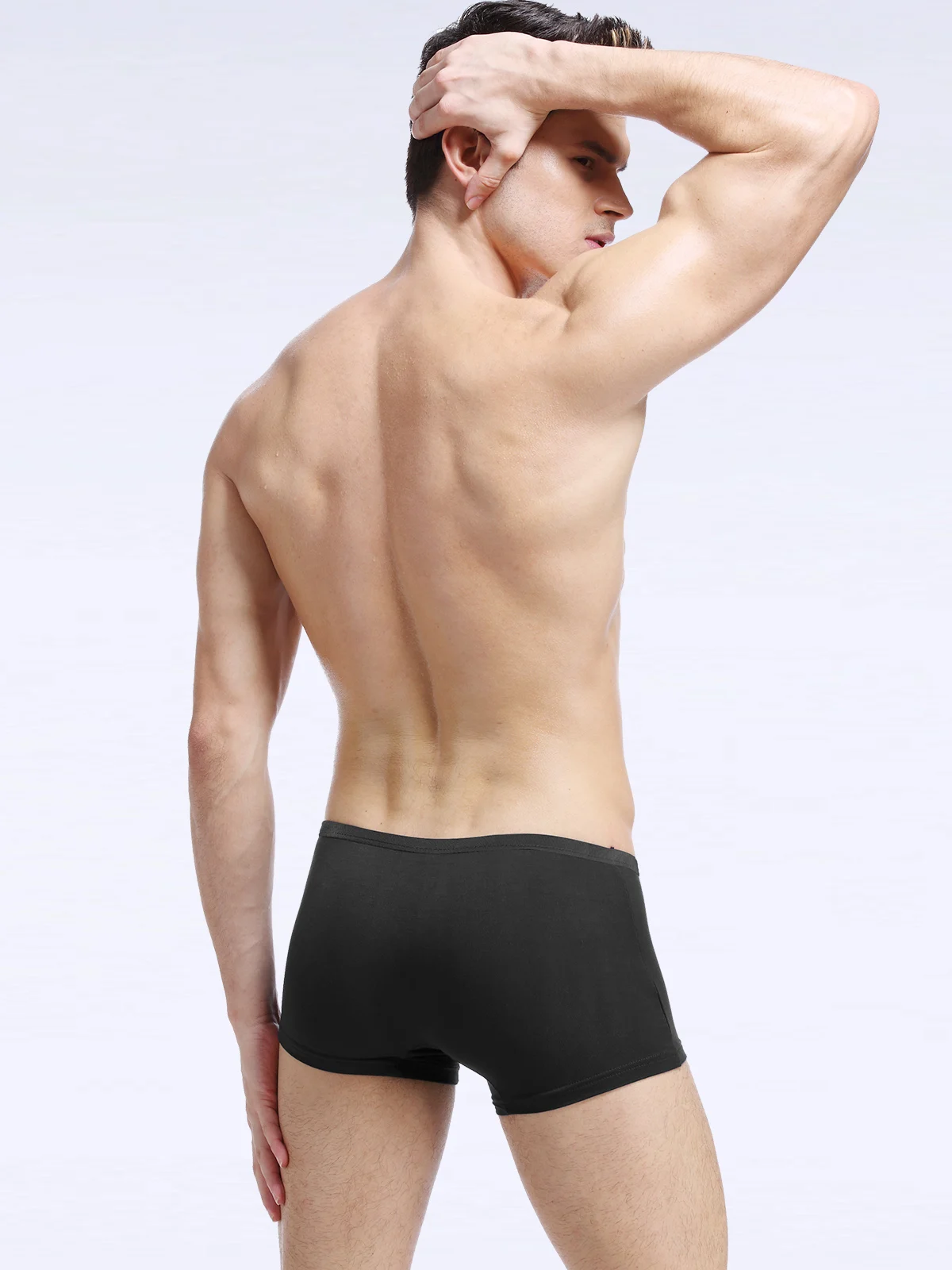 1pc Aoyuansu 4-Pack Modal Men's Underwear - Mid-Rise Boxer Briefs, Breathable & Sexy Underpants for Youth