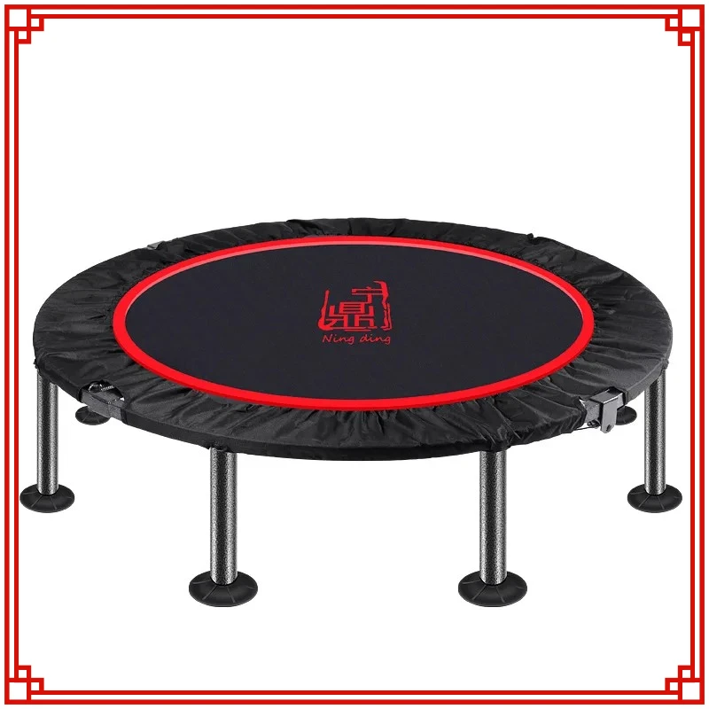 2025 nuevo trampolín de Fitness para interiores con reposabrazos cama de salto reforzada silenciosa para adultos al aire libre cama de salto para adultos para el hogar