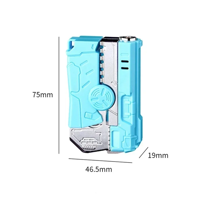 New Windproof Deformable Gun Lighter Gyroscopic Butane Inflatable Portable Pink Flame Lighter Cigarette Accessories Men\'s Gift