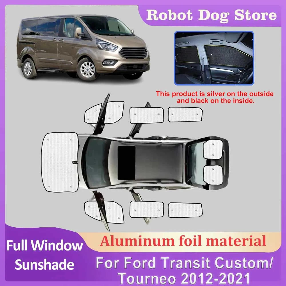 Car Sunshades For Ford Transit Custom 2014 Body Kit Tourneo 2012-2021 Windows Visors Windshield Curtains Covers Car Accessories