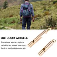Mini Waterproof Pocket Tools Pure Brass Handmade Pendant Equipment Survival EDC Whistle Referee Whisle Keychain Brass Whistle