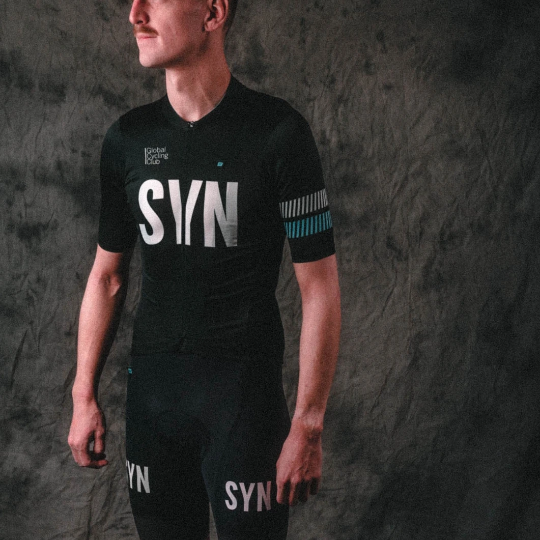 SYN Black Men Summer Lightweight Quick-dry Race Team short sleeve cycling jersey MTB Riding Wear Bicycle Shirts