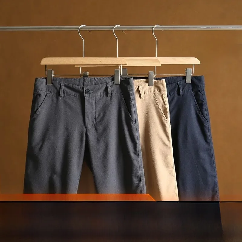  Cotton Linen Men's Short Pants Breathable Casual mid Waist Five Parts Summer Fashionable Versatile Lightweight Shorts