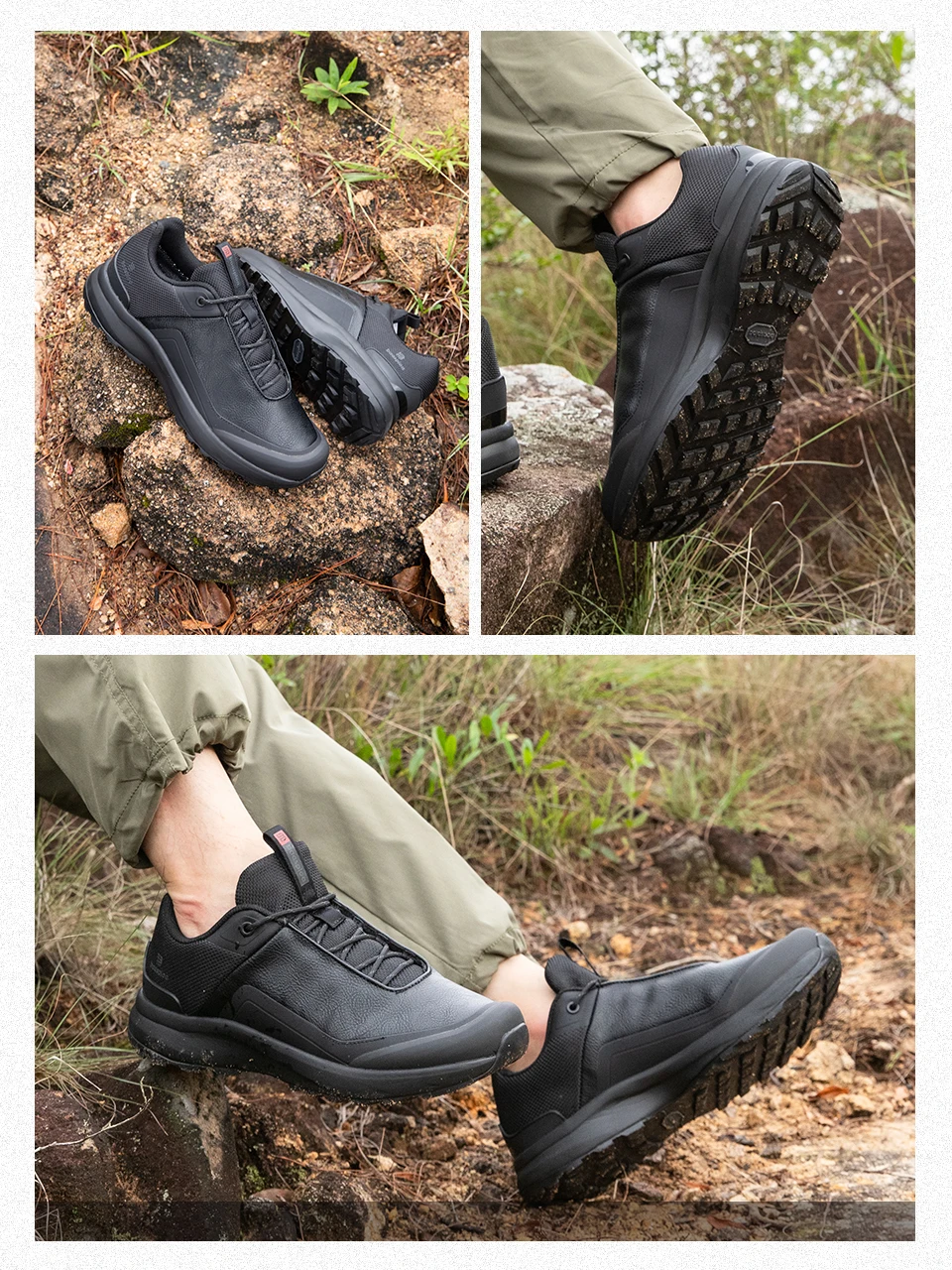 Baasploa Männer Wandern Turnschuhe Litschi Leder Hohe Qualität Männlichen Trekking Klettern Turnschuhe Nicht-slip Luxus Designer Outdoor Schuh – Detail 11