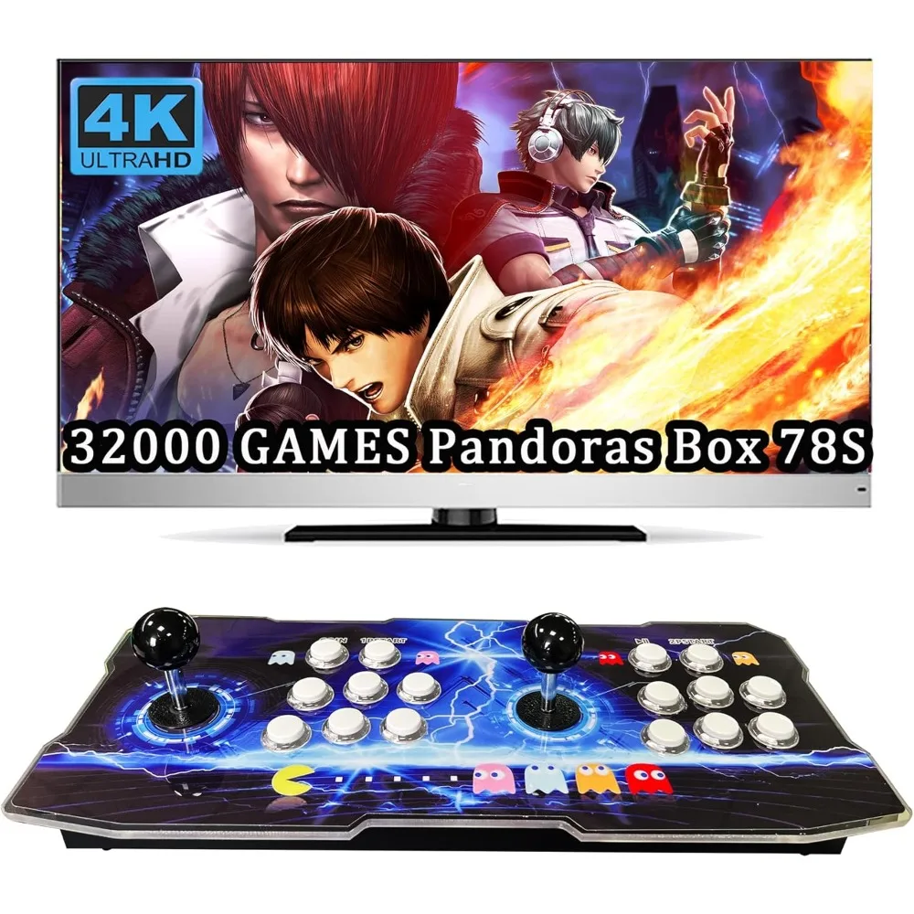 

32000 mini Pandoras Box 78S for Child Arcade Game Console 4 Player 3D Magical Modified Game, 128G TF, 12 Classification