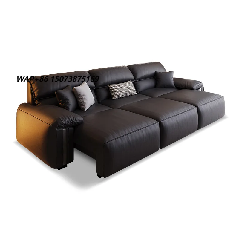2025 Modern Italian Electric Sofa Multifunctional Dual-Use with Elephant Ears Telescopic for Living Room and Bedroom