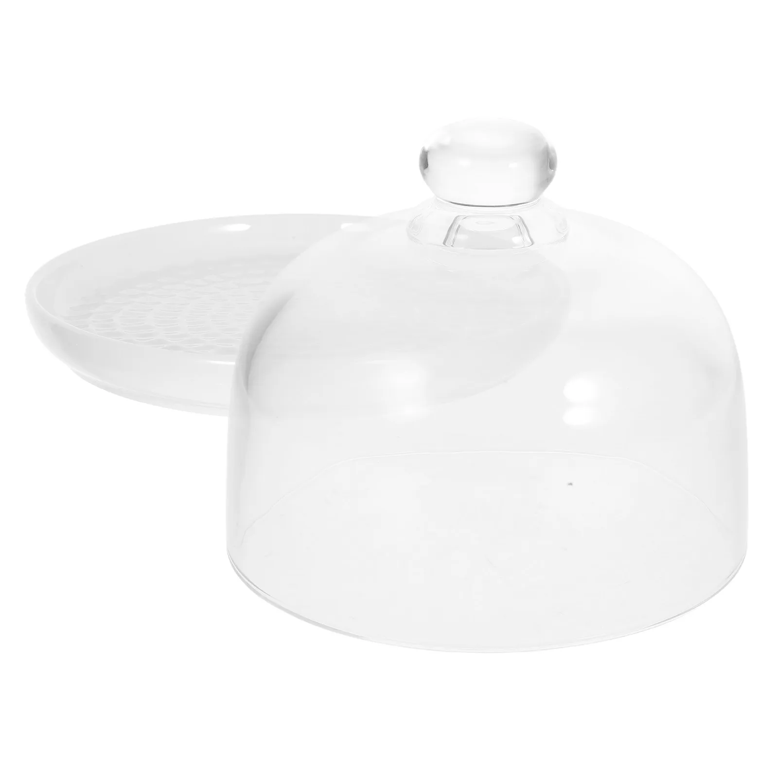 1-set-ceramic-dessert-tray-with-glass-lid-sturdy-food-cover-transparent-cake-dome-for-fresh-food-display-party-home-use