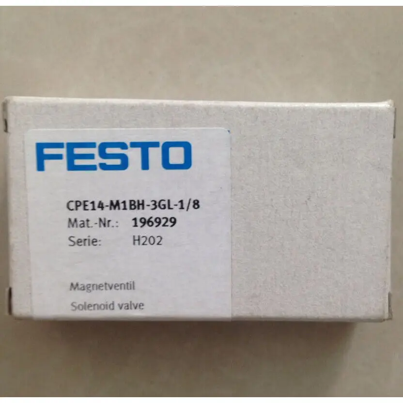 Festo CPE14-M1BH-3GL-1/8 196929 Solenoid Valve New One Free Ship CPE14M1BH3GL1/8