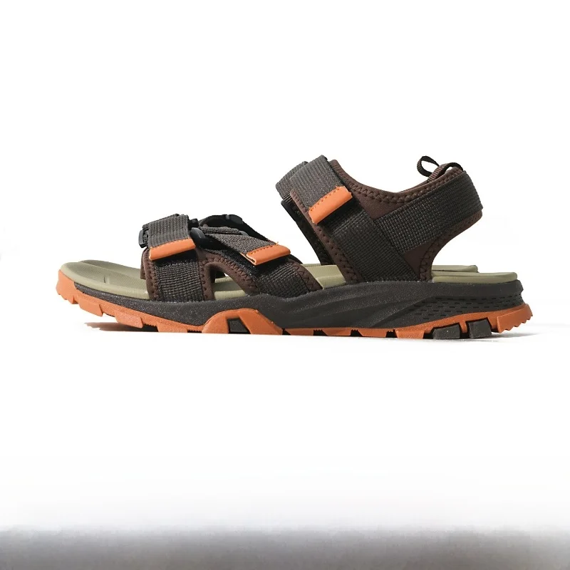 

Adjustable EVA Rubber Men's Sandals Comfortable Breathable Slip-On Summer Shoes Tread Design Magic Tape Closure Casual Footwear