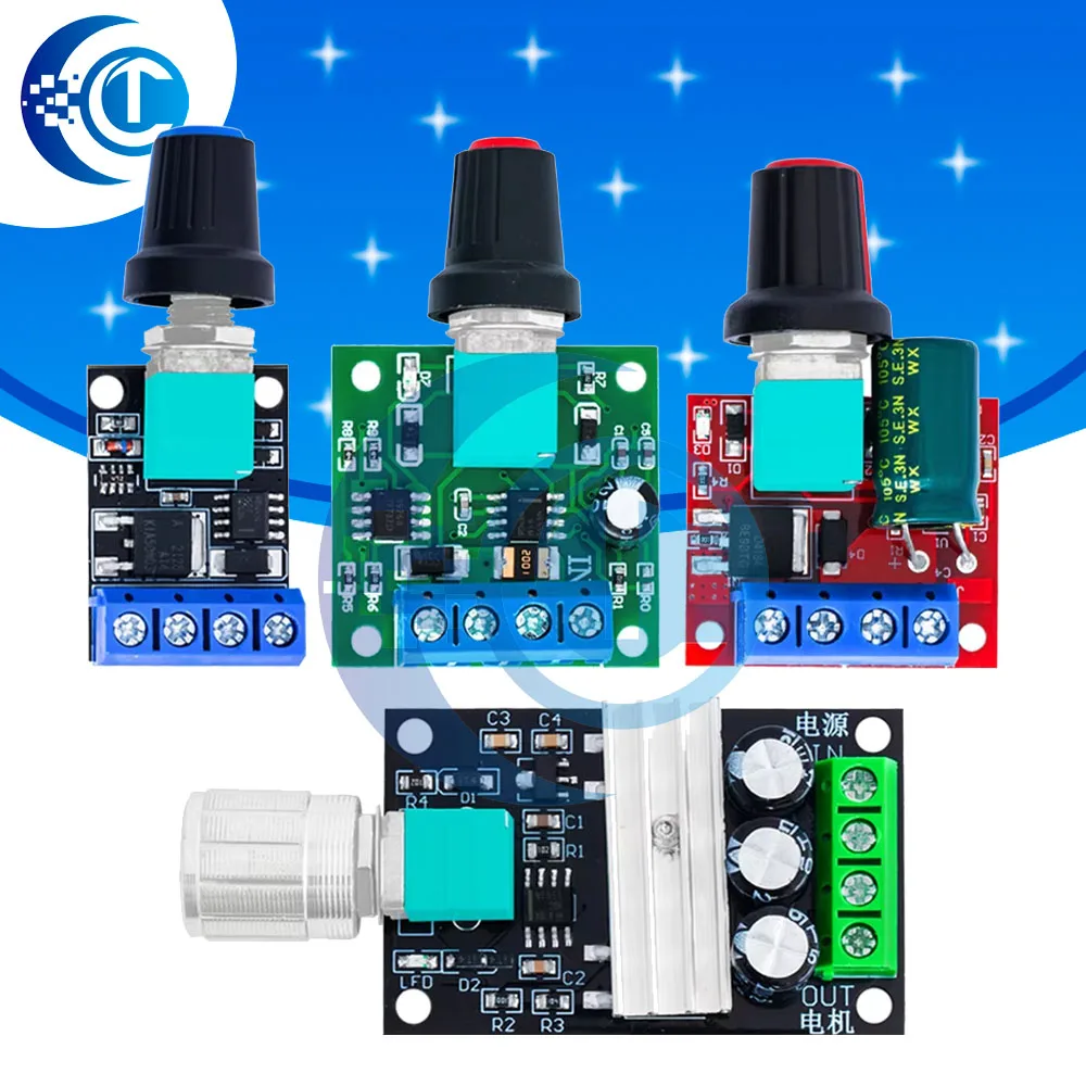 PWM DC Motor Driver Module 1.8V-35V 10A High-Efficiency Adjustable Speed Control Board