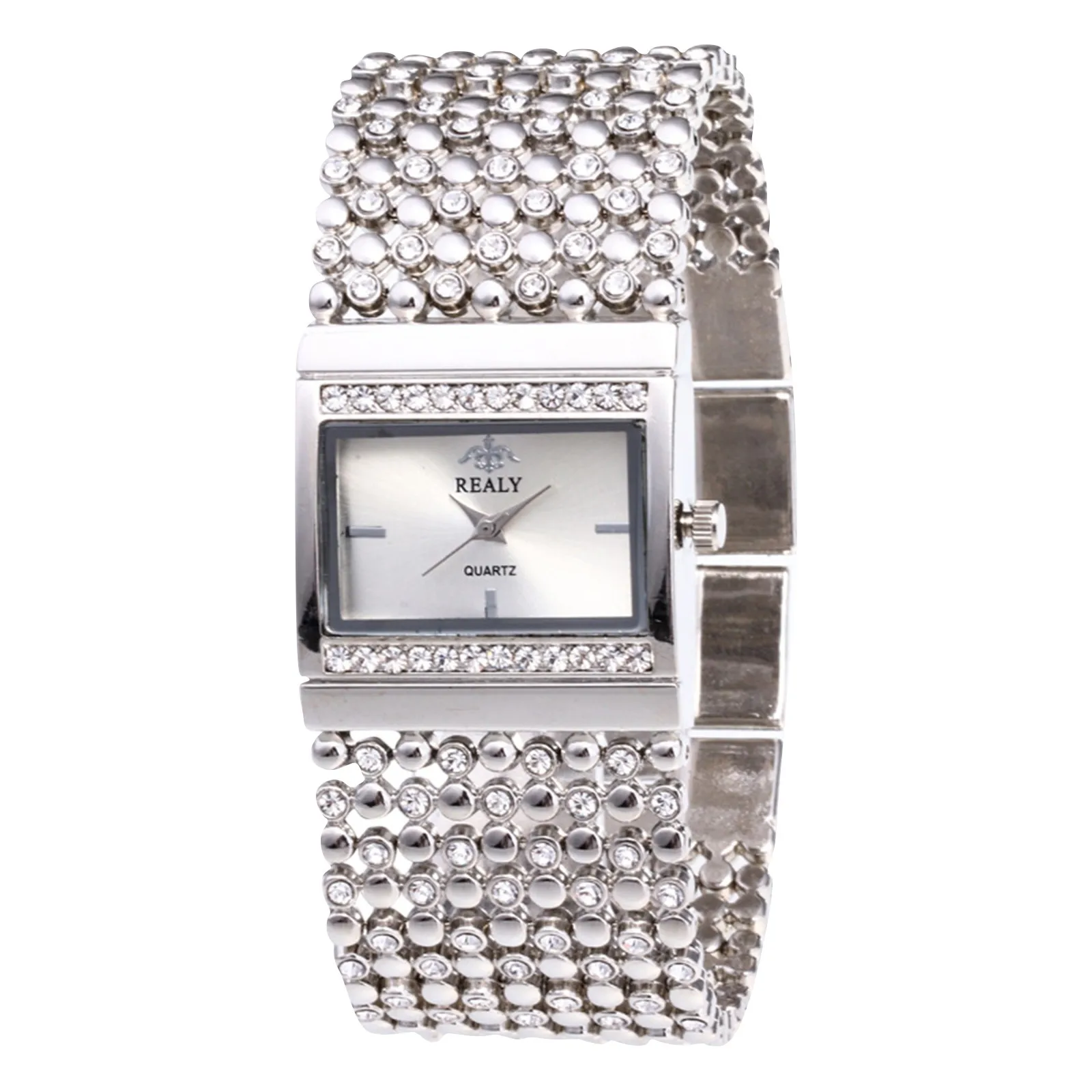 

Women'S Stainless Steel Quartz Watch Rhinestone Crystal Analog Wristwatch Luxury Life Waterproof Watches Fashion Sports Clock