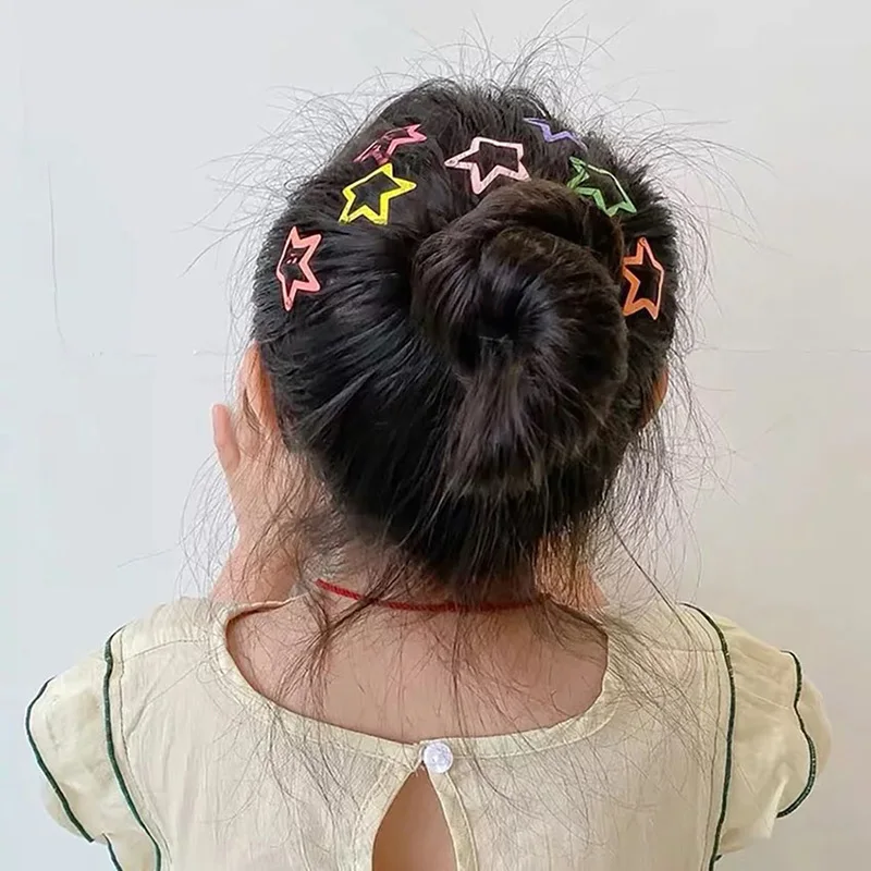 5 قطعة/السلع ستار على شكل مقاطع الشعر دبوس الشعر الطفل الأطفال الاطفال بانغ كليب باريت Hairgrip غطاء الرأس اكسسوارات التصميم الديكور