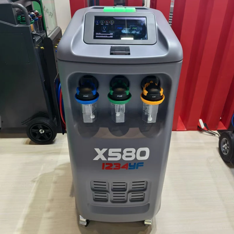 X580 R1234yf Refrigerant Gas Recovery Recycling Recharging Machine Air Conditioner Refrigerant Gas Refill Machine