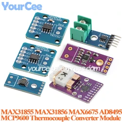 AD8495 Precision Thermal Coupling MCP9600 MAX31856 MAX31855 MAX6675 K-Type Thermocouple Amplifier Module Temperature Sensor
