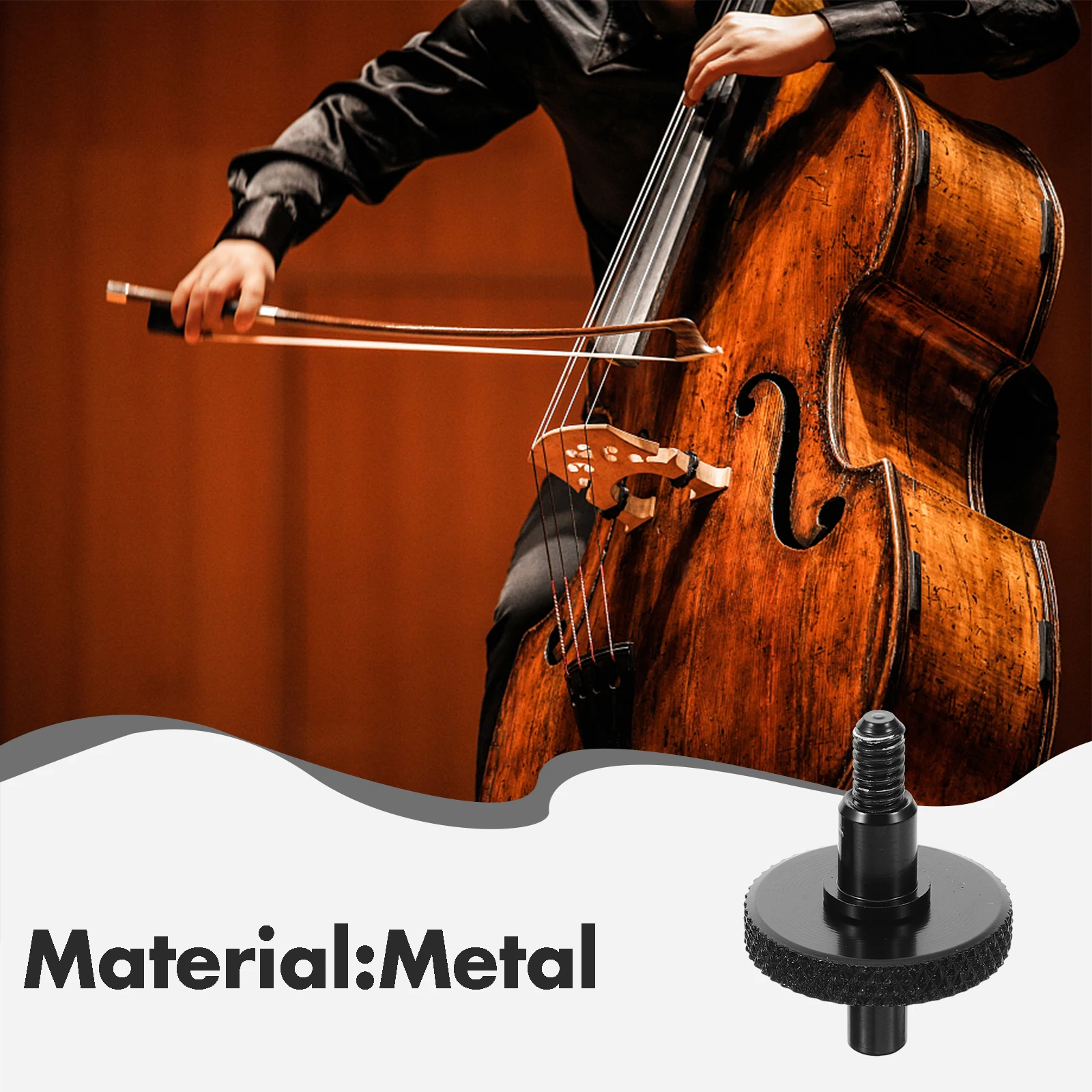 

Double Bass Bridge Screw Adjustable Split Violin Accessory Replacement Part Metal Tools Performance Rehearsal Stability Tone