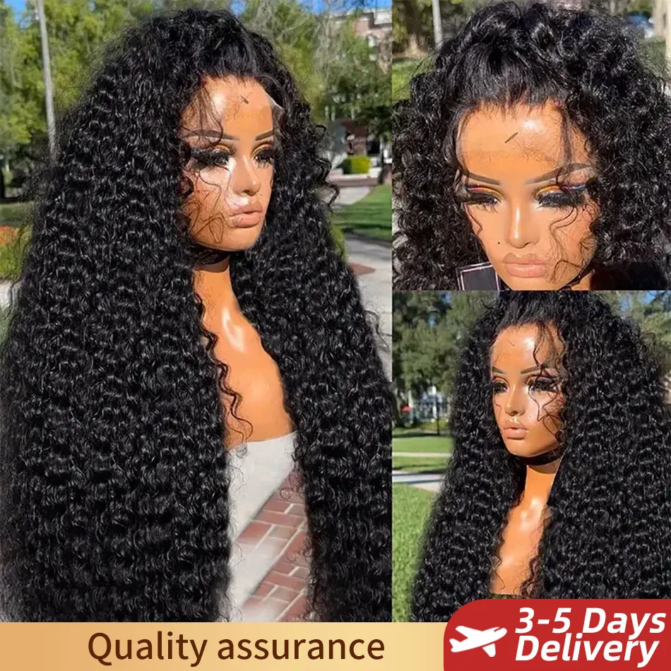 40Inch Long 13X6 HD Lace Frontal Wig Jerry Curly Lace Front Human Hair Wigs Full Bouncy Water Curly Frontal Wigs For Black Women