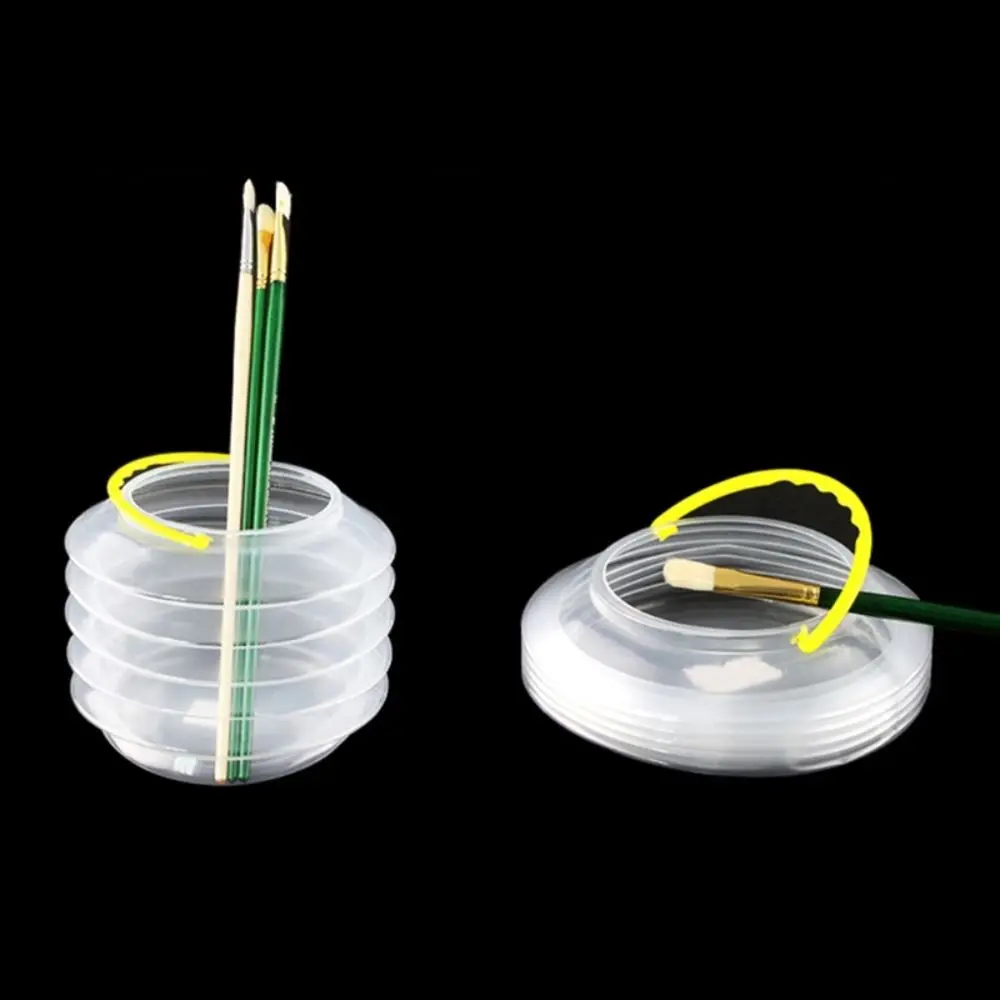 Mini Portable Artist Student Calligrapher Pen Washing Bucket Brush Cleaning Case Art Supplies Painting Brushes Holder
