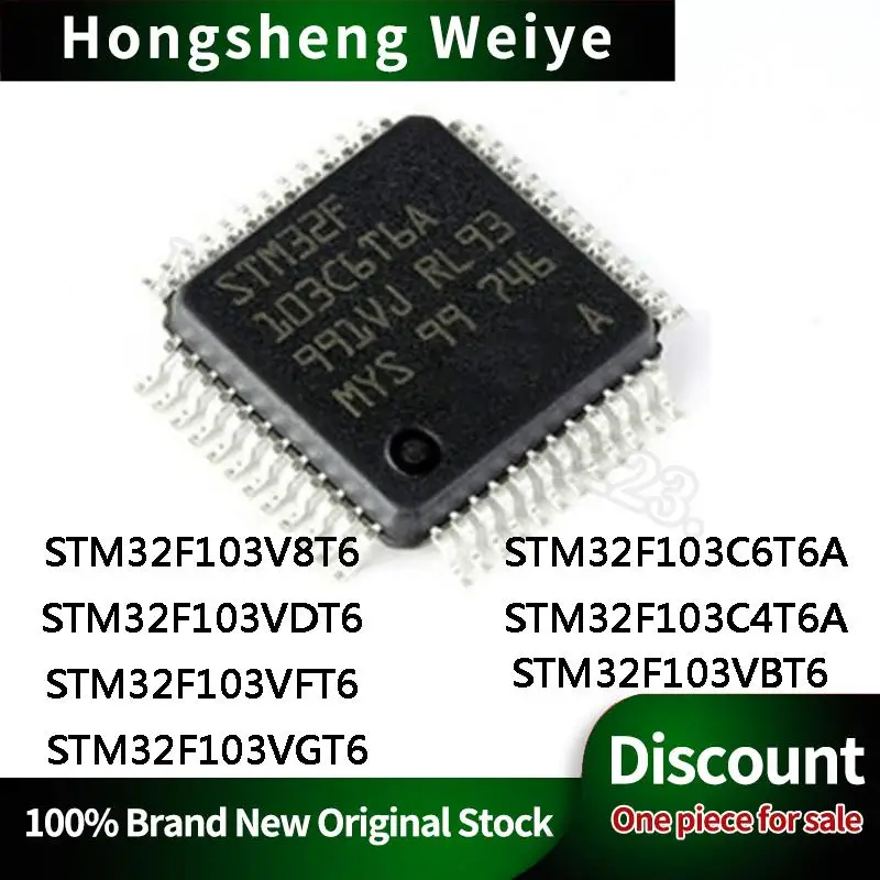 New Original STM32F103V8T6 STM32F103VDT6 STM32F103VFT6 STM32F103VGT6 STM32F103C6T6A STM32F103C4T6A STM32F103VBT6 STM32F IC Chip