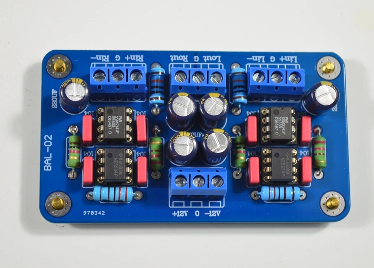 SSM2141 Balanced XLR Input to Unbalanced RCA Single-ended Signal Output Finished Board for Amplifier Modification