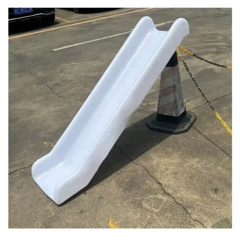 White Single Slide Plastic Kids Slide Toy With Optional Stand Colorful Outdoor Play Equipment For Children