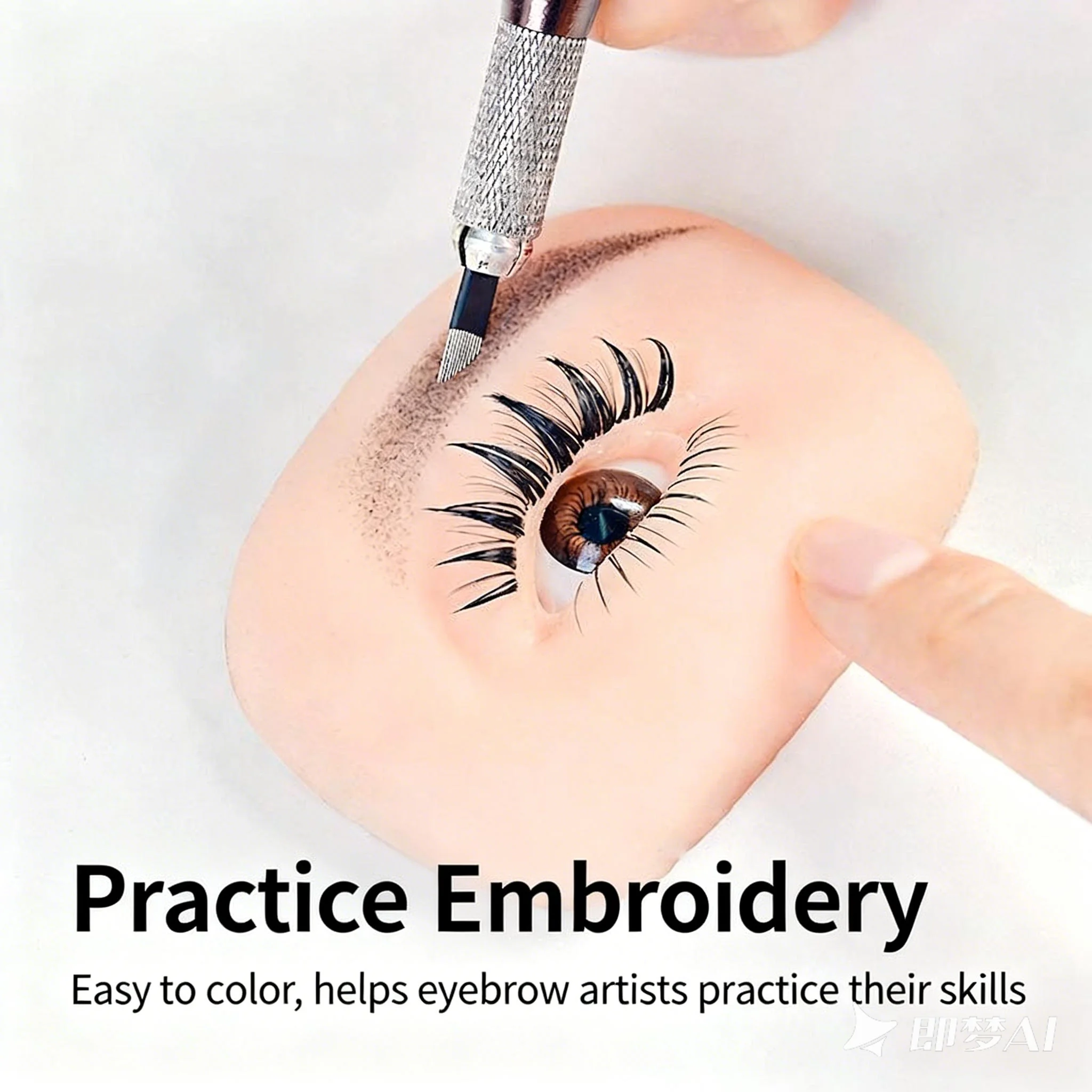 5D Wimpern Praxis Auge Modell Silikon Soft-Touch Simulation Doppel Schicht Wimpern Training Make-Up-Tool