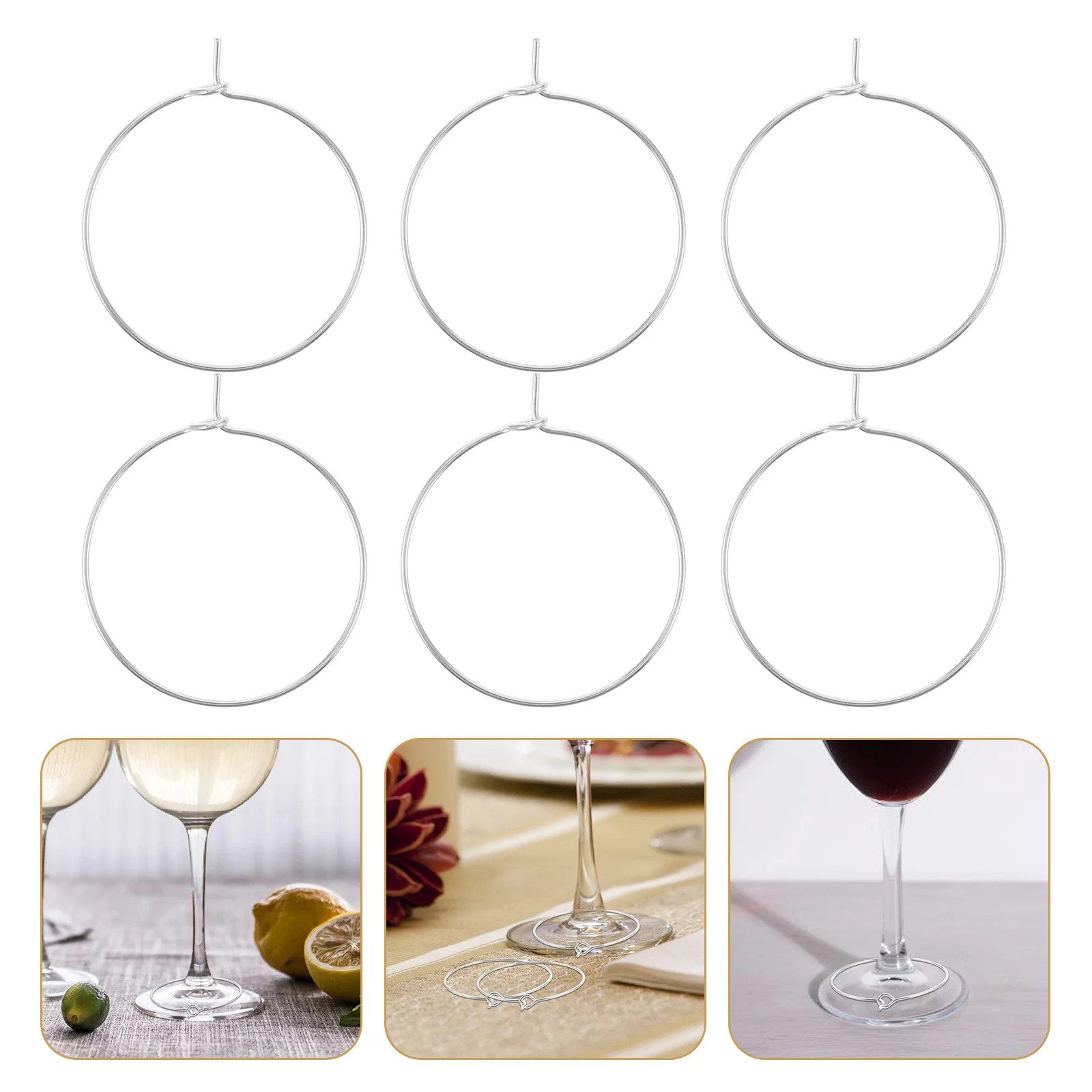 

150 Pcs Glass Identification Ring Cup Identifiers for Drinks Markers Tags Replaceable