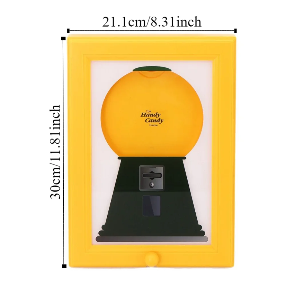 Creative Candy Dispenser Picture Frame Dust-proof Moisture-proof Hanging Handy Candy Frame Easy Restock Rotating