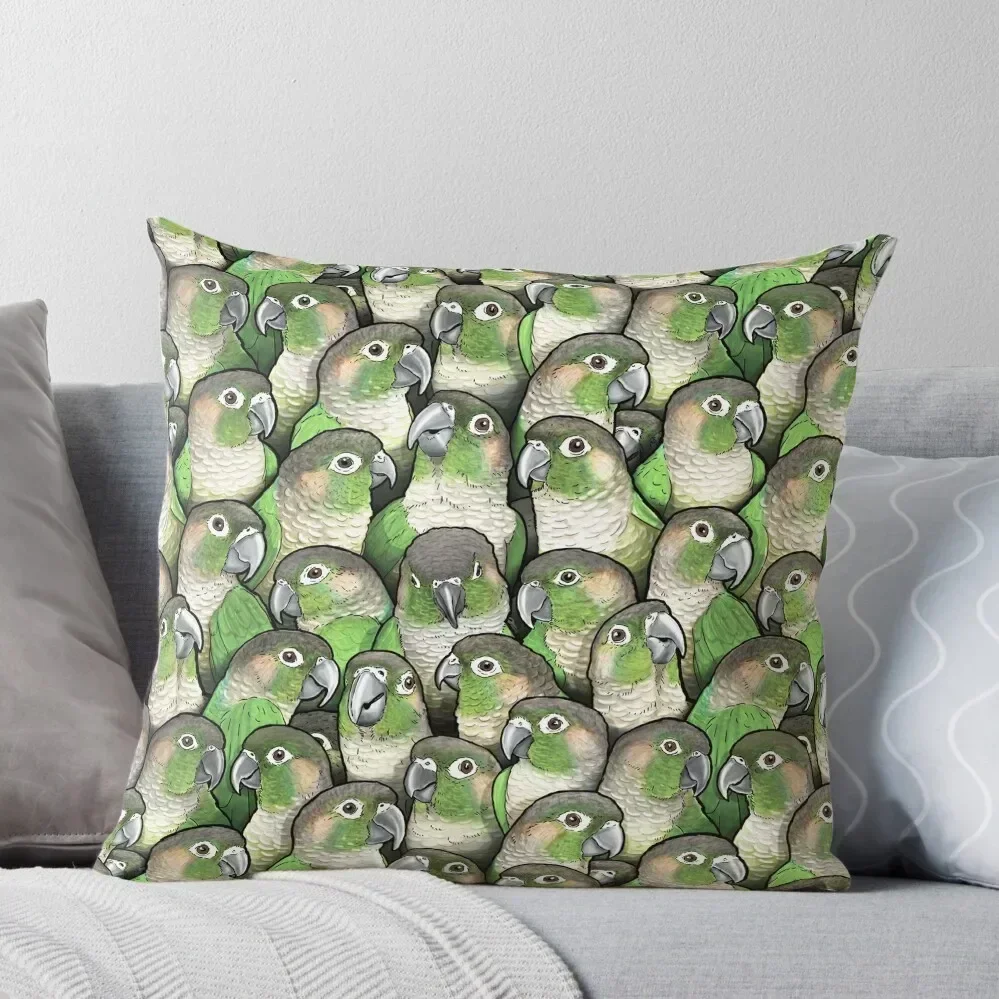 Green-cheeked Conures Throw Pillow Luxury Pillow Case ornamental pillows for living room Anime Sofa Pillow Cover