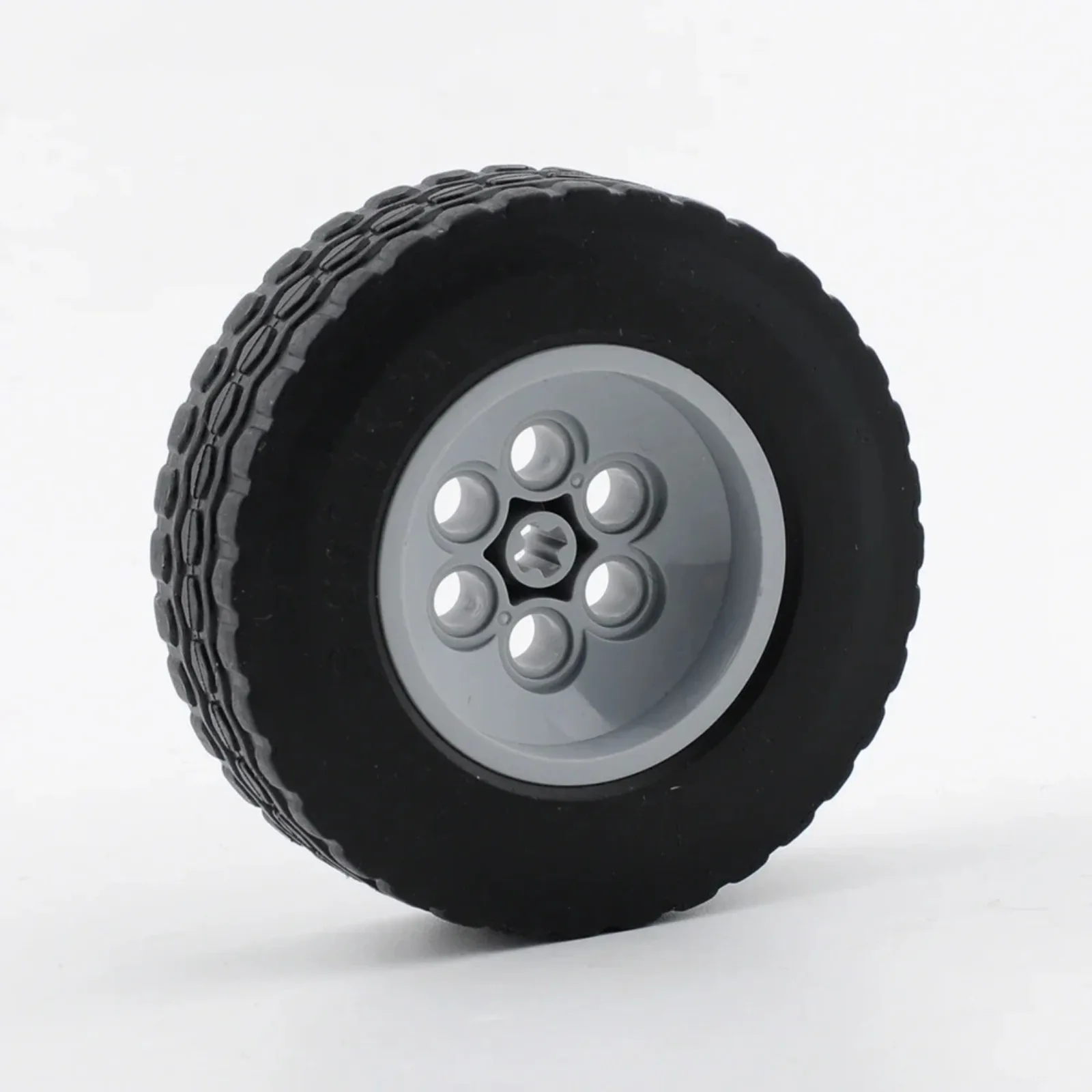Zestaw klocków do samodzielnego montażu kół samochodowych 62,4x20mm, model 32019+86652, części do zabawek z klocków. — zdjęcie produktu 2