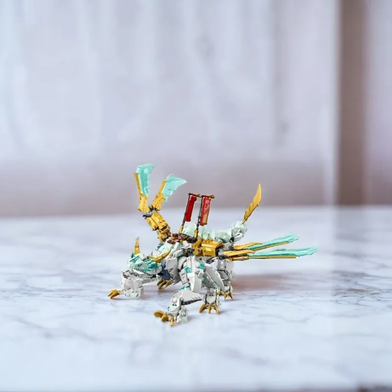 973 Stücke Stadt Ninja Spielzeug Zane's Ice Dragon Kreatur Kreatur Kreative Baustein Spielzeug Junge