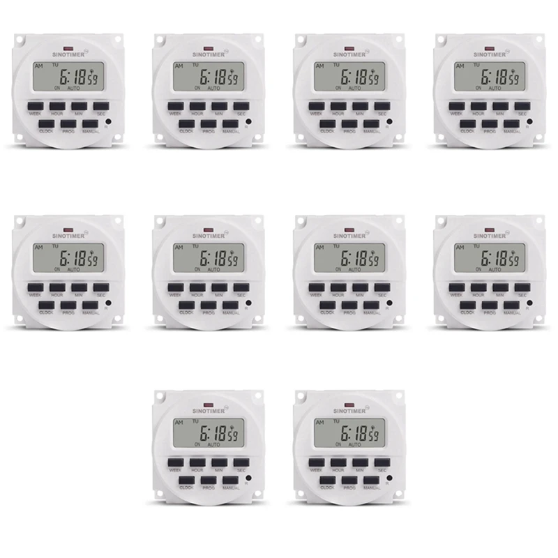 

10X SINOTIMER TM618SH-1 1 Second Weekly Programmable Digital Timer Automatically Turn On Off Microcomputer Time Relay