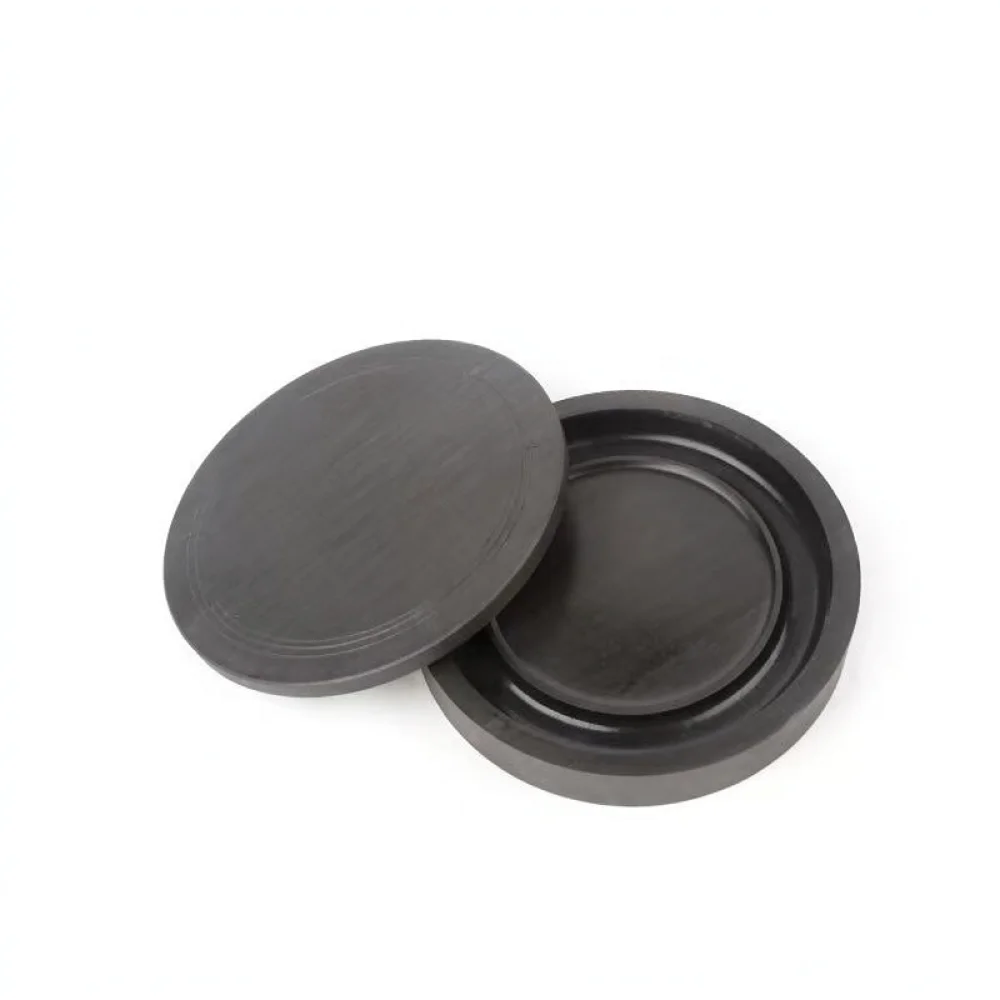 Round Natural Stone Ink Well With Cover Durable Calligraphy Grinding Plate For Beginner Writing Drawing School Tool