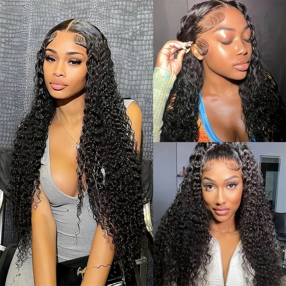 13x6 Hd Lace Frontal Curly Wig Human Hair 30 Inch 13x4 Hd Transparent Lace Front Brazilian Preplucked Deep Wave Human Hair Wig