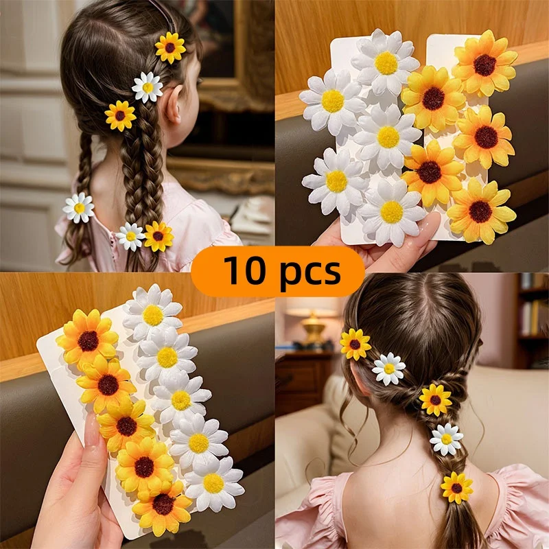 

Cute Sunflower Hair Clips for Girls, Lovely Flower Side Bangs Clips, Fashion Kids Hair Accessories