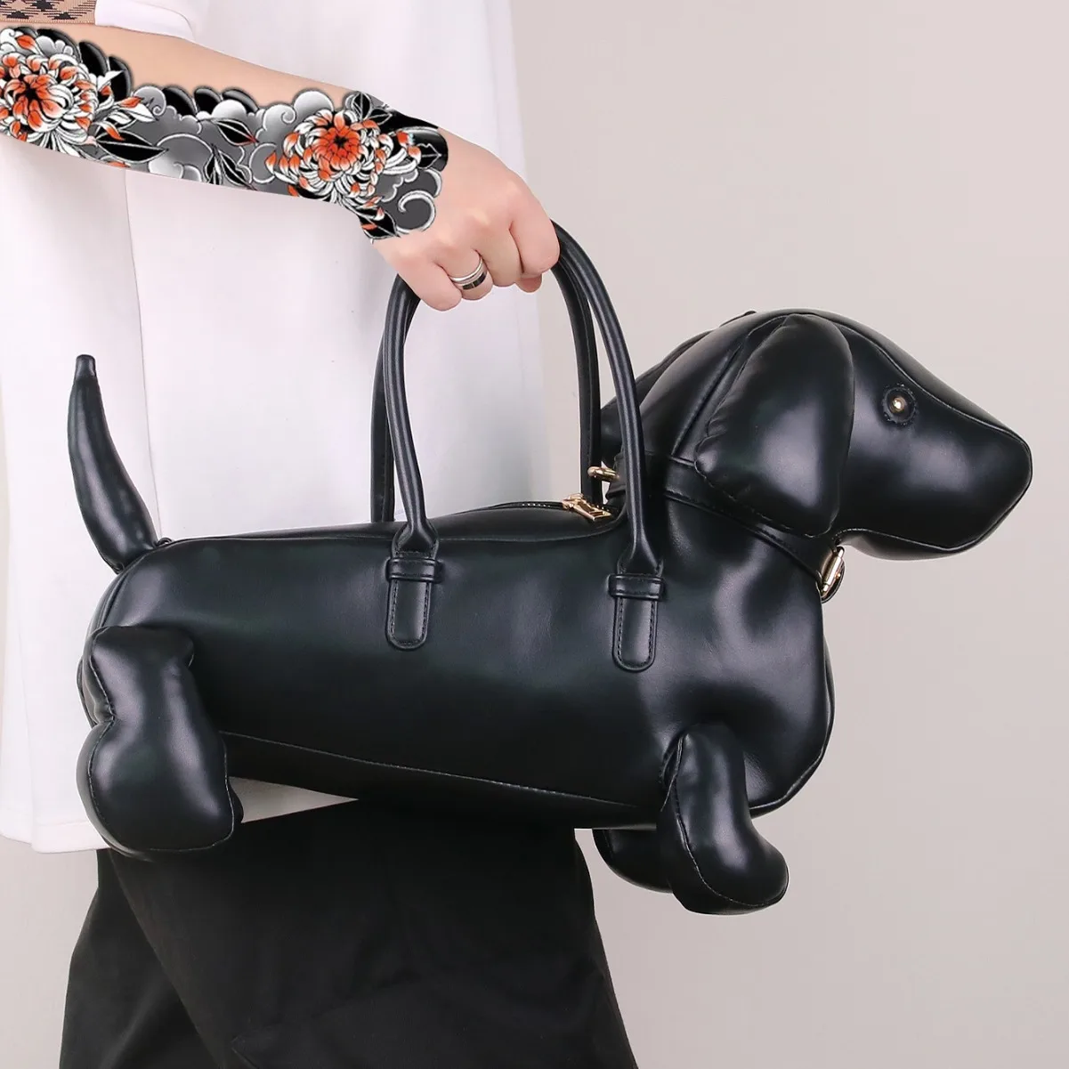 Cute Black Puppy Shape Women Purses and Handbag Novelty Animal Shape Design Tote Bag Shoulder Bag Designer Shoulder Bag