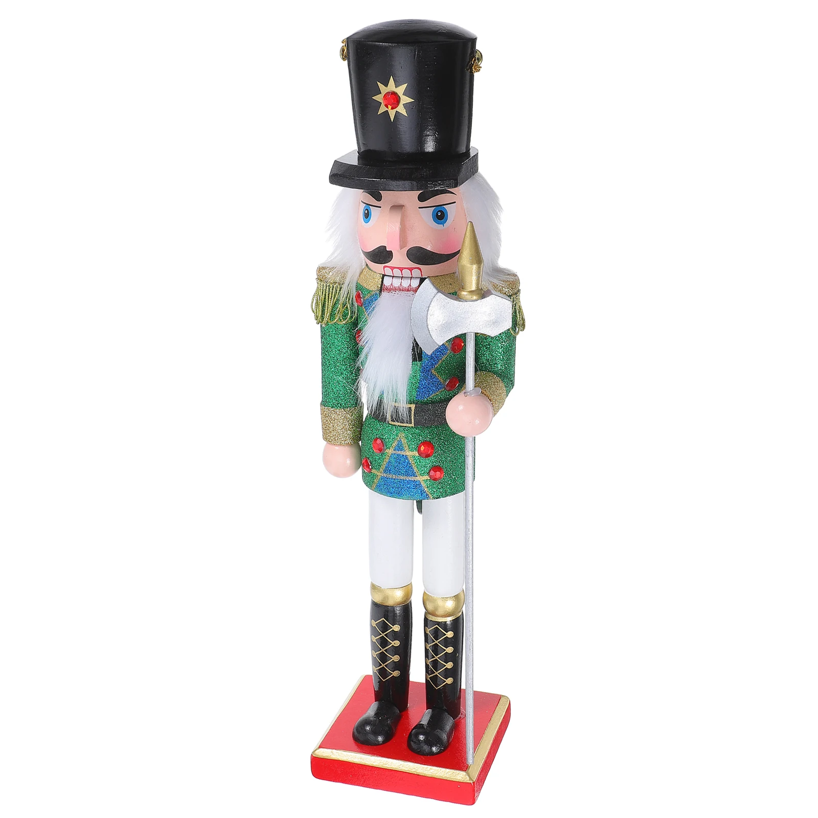 

Wooden Nutcracker Decoration Elegant Christmas Nutcracker Holiday Desktop Ornament Table Centerpiece for Fireplace Mantel