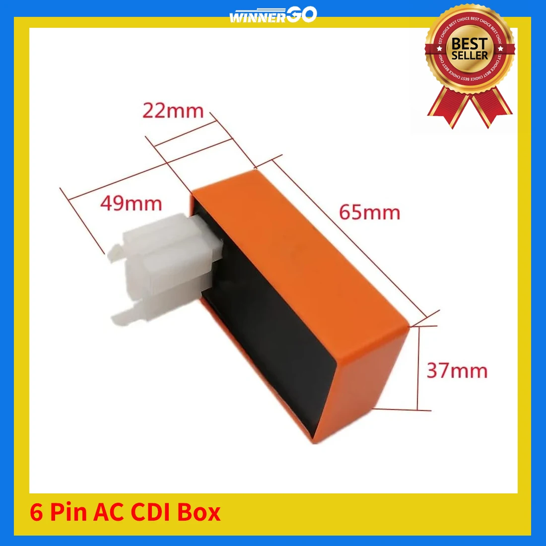6 Pin AC CDI Box High Performance Racing Part for CG 50cc 125cc 150cc 200cc 250cc Vertical Engine ATV Pit Dirt Bike Go Kart Moto