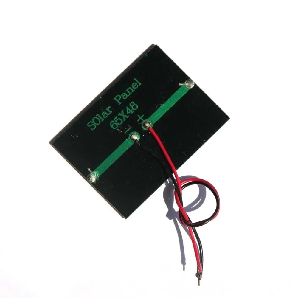 Panneaux solaires 3V 0.3W, batterie avec ligne 65x48mm, pour enfants, jouet, maison, bureau