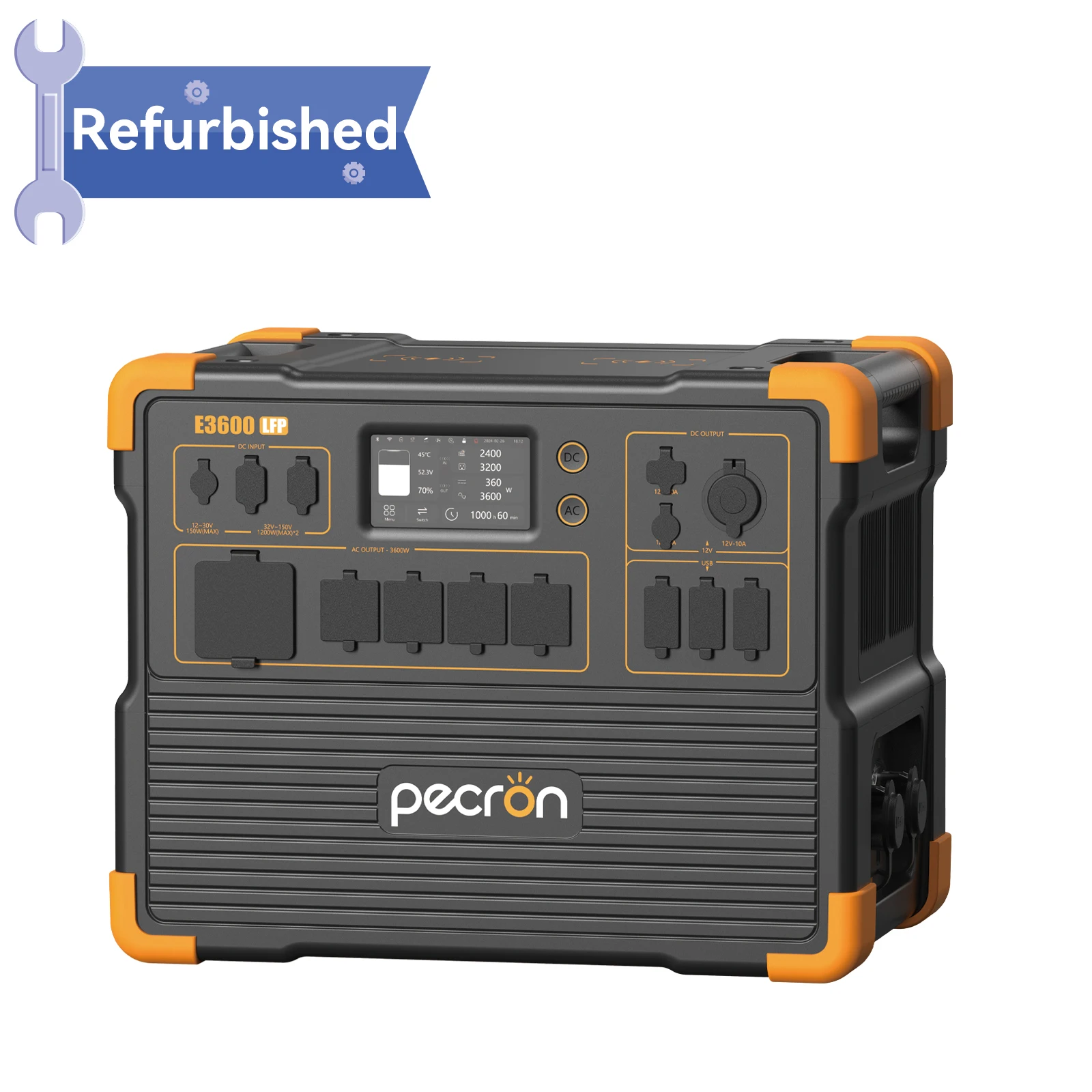

Портативная электростанция Pecron E3600LFP б/у, 3072 Вт·ч, LiFePO4 аккумулятор, 3600 Вт, резервный солнечный генератор для дома, автофургона, кемпинга