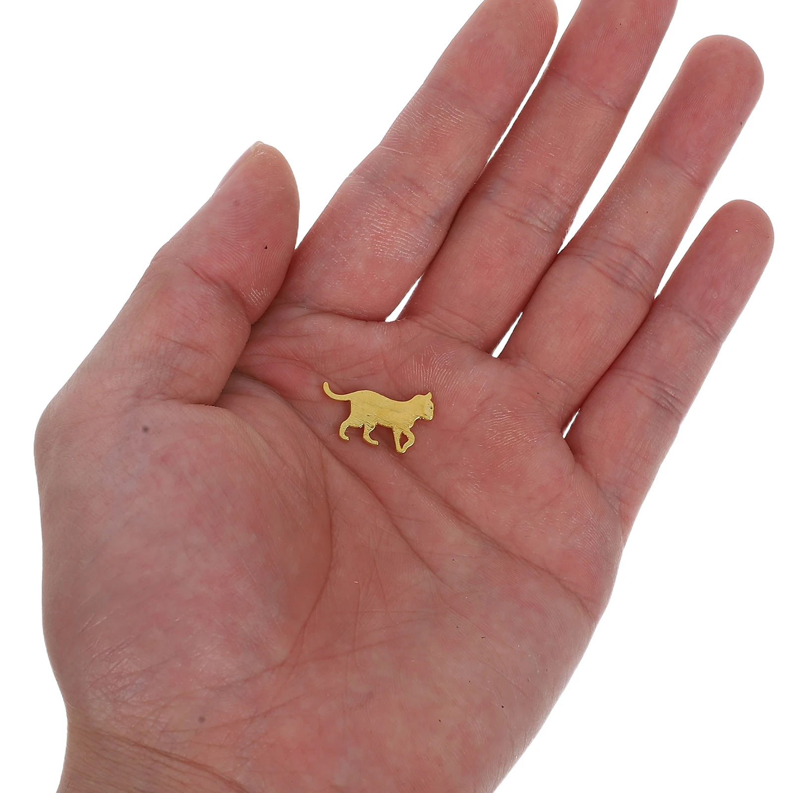 

60pcs Metal Accessories for Jewelry Making Cute Cat Charms Lightweight Durable DIY Craft Resin Fillers Mold Ornaments