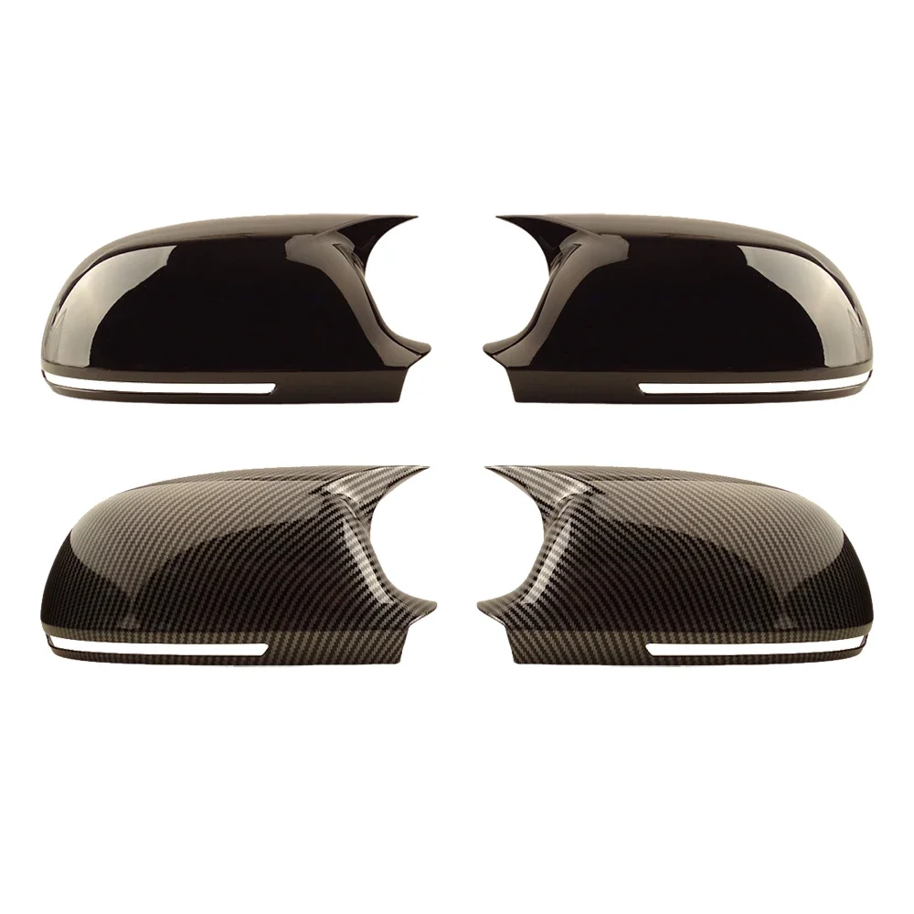 ABS Gloosy Black OX Horn Styling Car Mirror Cover Car Rearview Mirror Caps For Audi A8 S8 D3 Quattro 2008 2009 2010 Accessories