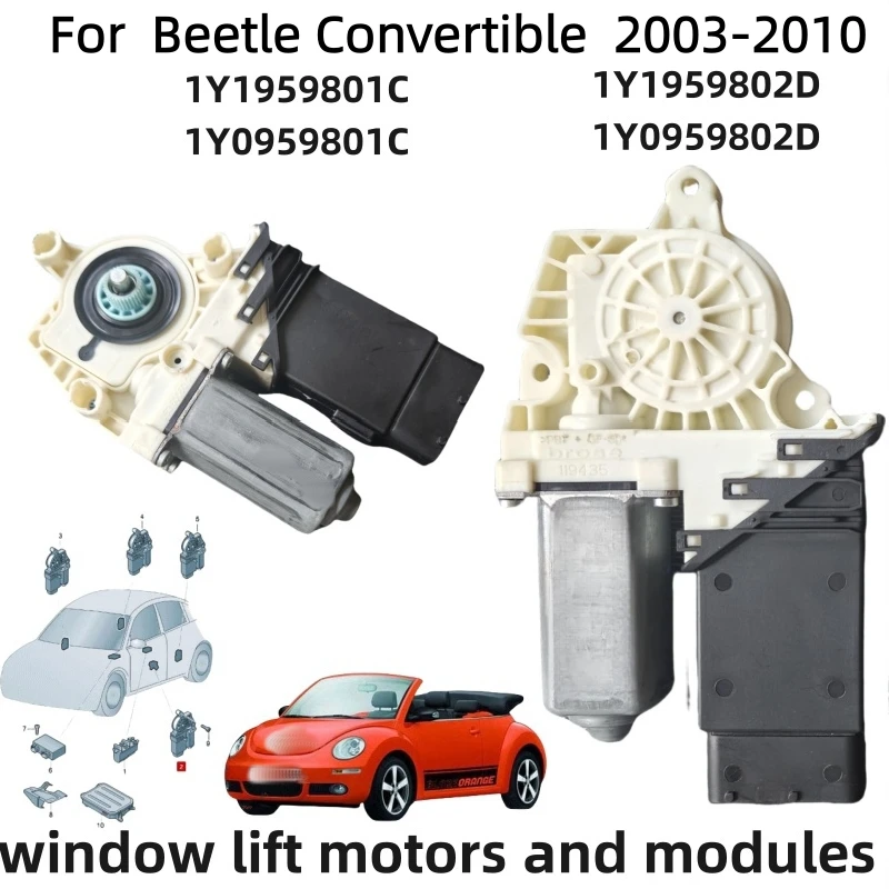 Image of Für Beetle Cabrio Fensterheber vorne links und vorne rechts Türsteuermodul 1Y1959801C 1Y1959802D 1Y0959801C 1Y0959802D