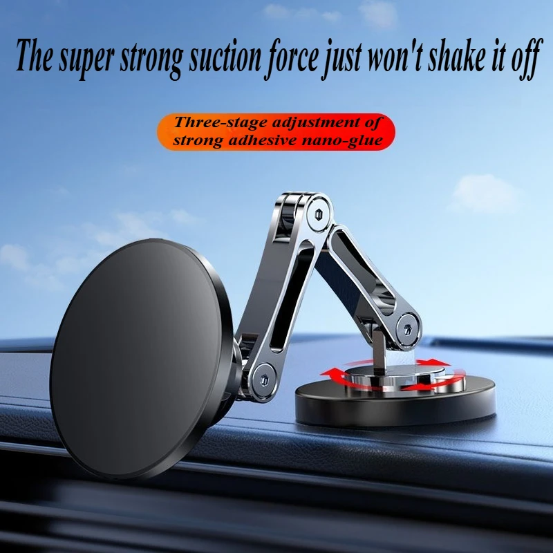 

For Universal Zinc Alloy Magnetic Car Phone Holder 360 Degree Rotation Dashboard Air Vent Clip Stand for Mobile Phone Navigation