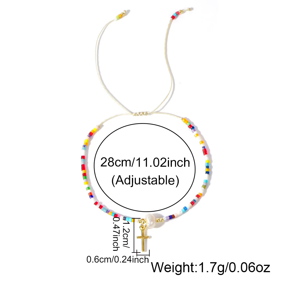 سوار من الخرز النحاسي البوهيمي للرجال والنساء ، لؤلؤ الشاطئ ، لؤلؤ المياه العذبة ، حبات الأرز ، هدية مجوهرات جميلة ، الصيف ، 1 * *