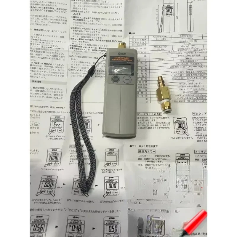 Original imported SMC electronic barometer digital display pressure gauge PPA100 air jet loom maintenance parts