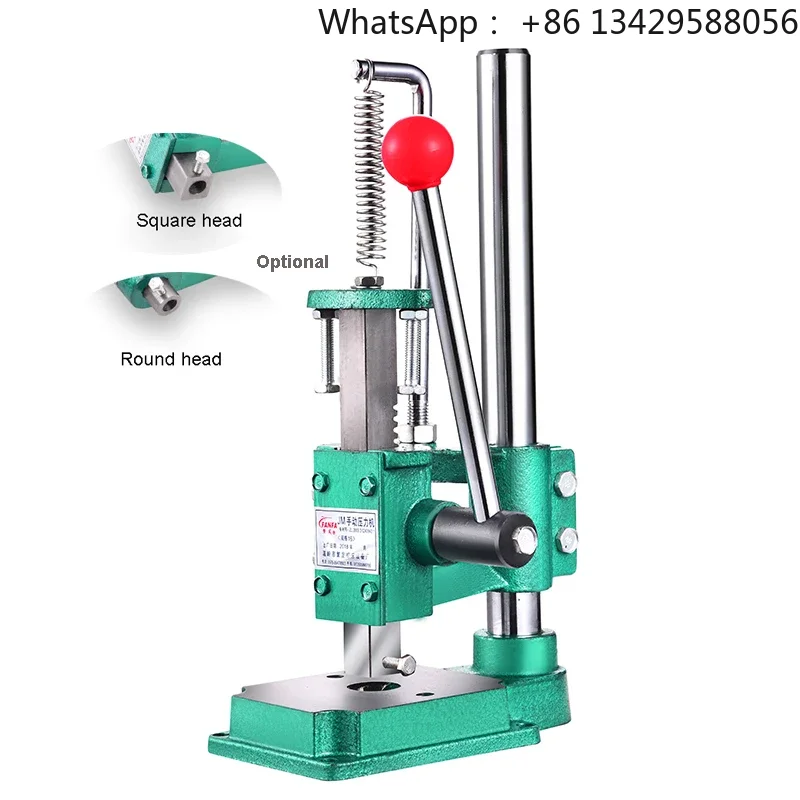 Small Desktop JM16 Hand Press Machine Round/Square Head Manual Puncher for Shoe Eyeleting for Home Use