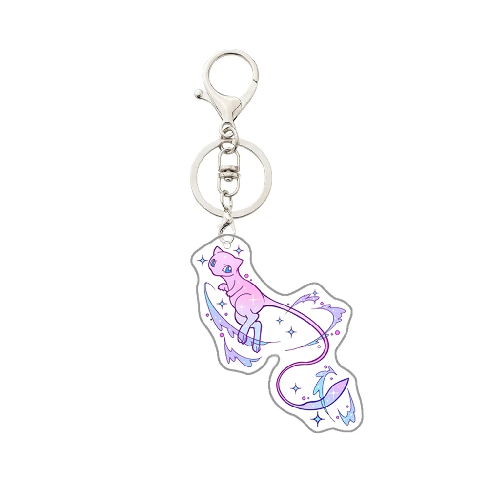 Pokemon Anime Squirtle Bulbasaur Charmander Gengar Mewtwo dibujos animados lindo llavero acrílico accesorios bolsa colgante Decoración